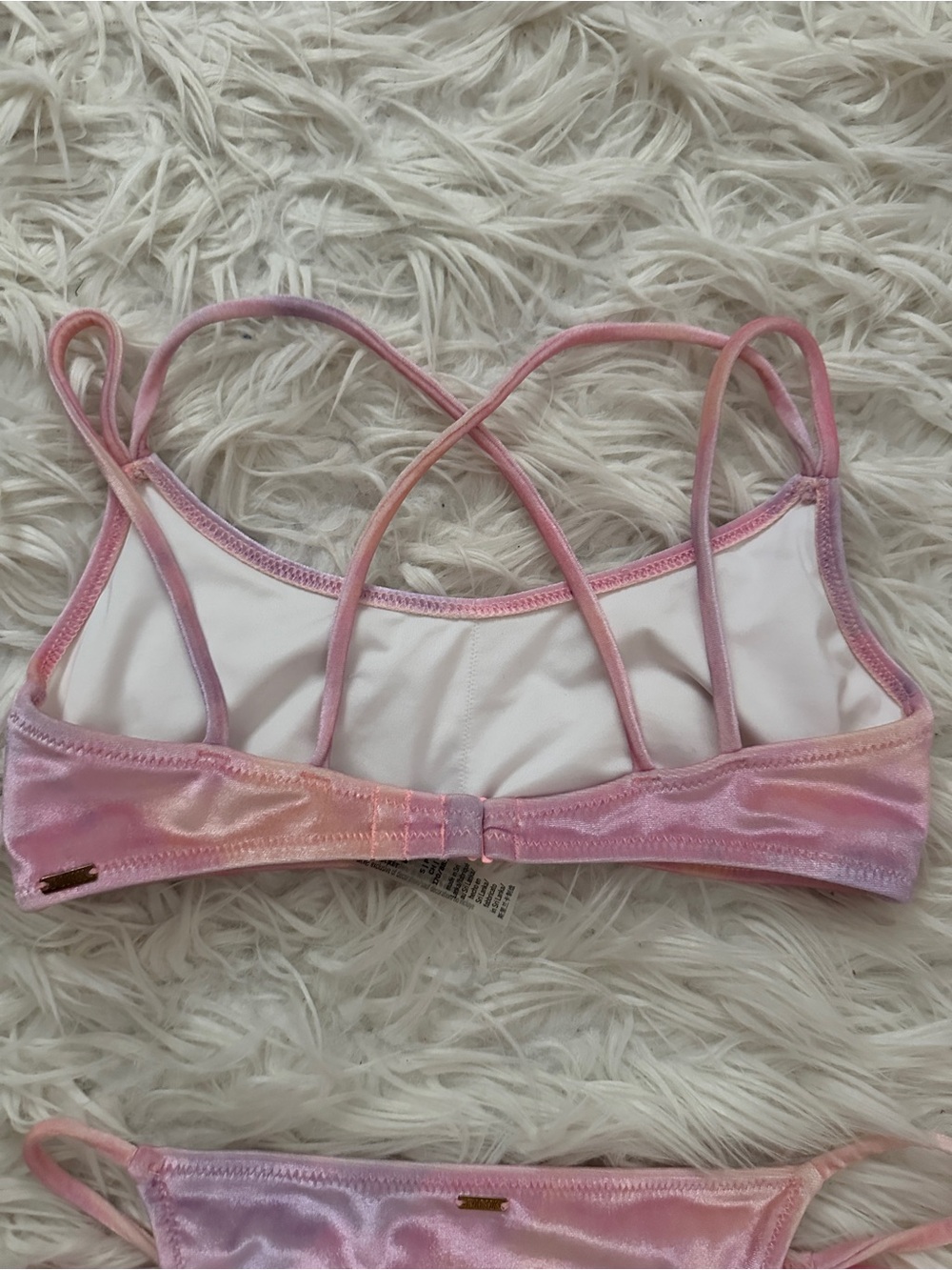 PINK Victoria's Secret Velvet Pink Bikini - Picture 5 of 6
